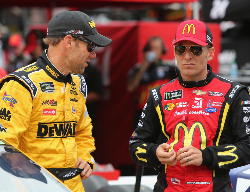Kenseth (L) finished fourth while McMurray finished 12th Saturday night. (Getty)