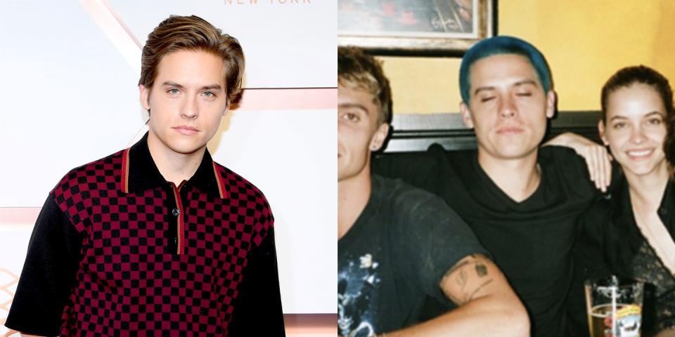 <p>Dylan Sprouse just hopped on <a href="https://www.seventeen.com/beauty/hair/g27558088/blue-hair-dye-ideas/" rel="nofollow noopener" target="_blank" data-ylk="slk:the hottest hair trend;elm:context_link;itc:0;sec:content-canvas" class="link ">the hottest hair trend</a> by dyeing his hair bright blue! The famous twin showed off his new 'do on his Instagram story, alongside Cole Sprouse, <a href="https://www.seventeen.com/celebrity/a25092706/barbara-palvin-victorias-secret-dylan-sprouse-facts/" rel="nofollow noopener" target="_blank" data-ylk="slk:his gf Barbara Palvin,;elm:context_link;itc:0;sec:content-canvas" class="link ">his gf Barbara Palvin, </a>and <em><a href="https://www.seventeen.com/celebrity/movies-tv/a25238300/riverdale-season-4/" rel="nofollow noopener" target="_blank" data-ylk="slk:Riverdale;elm:context_link;itc:0;sec:content-canvas" class="link ">Riverdale </a></em><a href="https://www.seventeen.com/celebrity/movies-tv/a25238300/riverdale-season-4/" rel="nofollow noopener" target="_blank" data-ylk="slk:actor;elm:context_link;itc:0;sec:content-canvas" class="link ">actor</a> Hart Denton. The color is shocking, but Dylan is really pulling it off and I guess this means we won't be getting Cole and Dylan mixed up any time soon!</p>