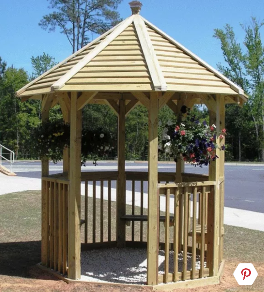 Free Plan: Rough Sawn Wood Gazebo