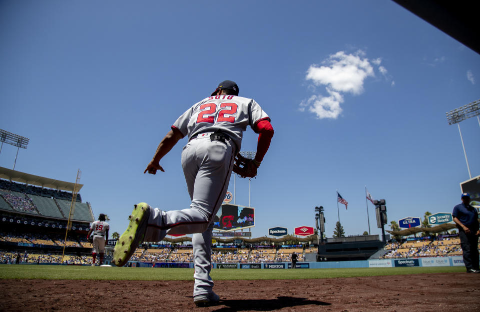 Juan Soto近期來到Dodger Stadium受到特別的待遇。（Gina Ferazzi / Los Angeles Times via Getty Images）