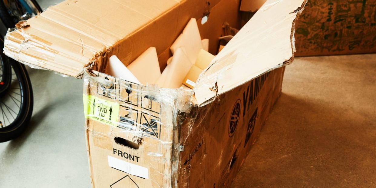 damaged shipping box