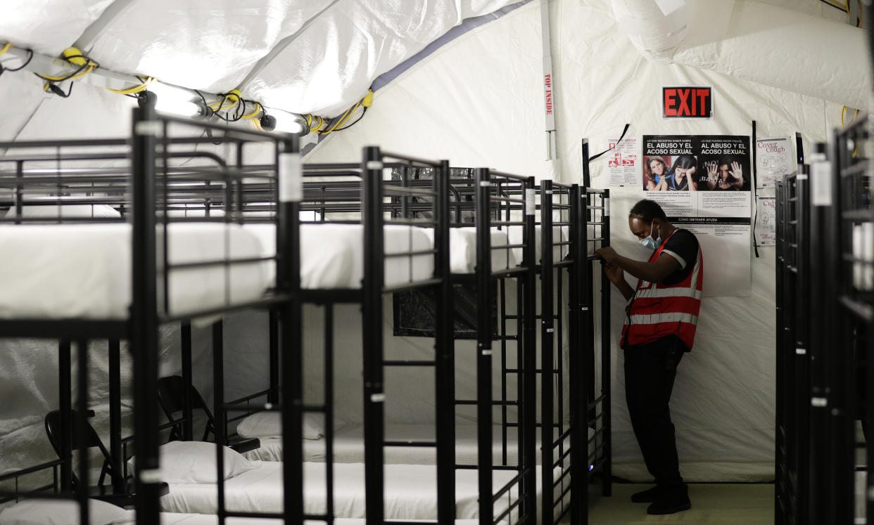 The infirmary at the U.S. government's holding center for migrant children
