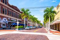 <p>Make your way to the Fort Myers River District for the small-town feel you're craving, where brick-paved streets and historic buildings meet quintessential palm trees. Check <a href="https://www.myriverdistrict.com/" rel="nofollow noopener" target="_blank" data-ylk="slk:the events schedule;elm:context_link;itc:0;sec:content-canvas" class="link ">the events schedule</a> to catch one of the town's Art Walks (like flower displays in the business windows!) or Music Walks (local and regional musicians line the streets on the third Friday of the month).</p><p><a class="link " href="https://go.redirectingat.com?id=74968X1596630&url=https%3A%2F%2Fwww.tripadvisor.com%2FTourism-g34230-Fort_Myers_Florida-Vacations.html&sref=https%3A%2F%2Fwww.housebeautiful.com%2Flifestyle%2Fg43439546%2Ftop-small-towns-in-florida%2F" rel="nofollow noopener" target="_blank" data-ylk="slk:Shop Now;elm:context_link;itc:0;sec:content-canvas">Shop Now</a></p>