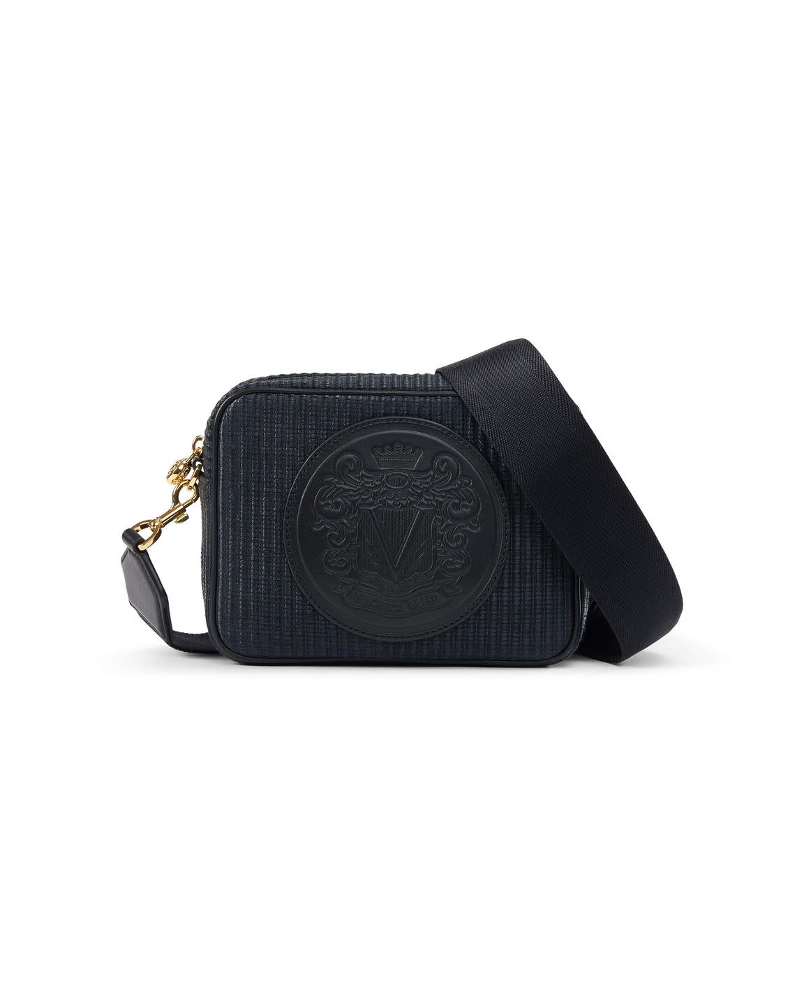 a black leather purse