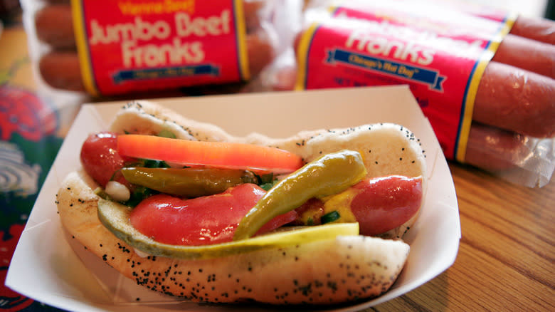 Chicago-style hot dog