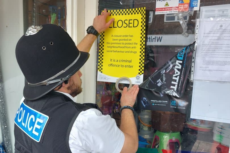 A Whittlesey shop has been closed due to concerns around organised crime and illegal sales