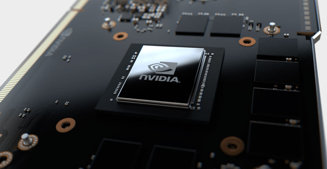  Nvidia GPU closeup. 