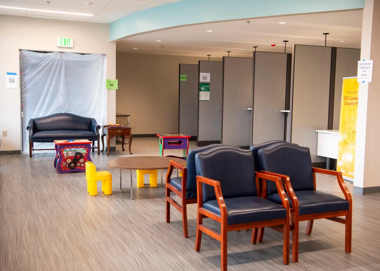 Renovations at Indiana Health Centers Bedford, a new practice that recently began seeing patients, were still underway in late January.