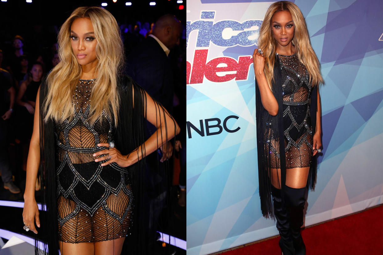 Tyra Banks slays on the red carpet during <em>America’s Got Talent</em>‘s finale week. (Photo: Getty Images)