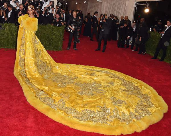 <p>Axelle / Bauer-Griffin / FilmMagic</p> Rihanna at the Met Gala in 2015.
