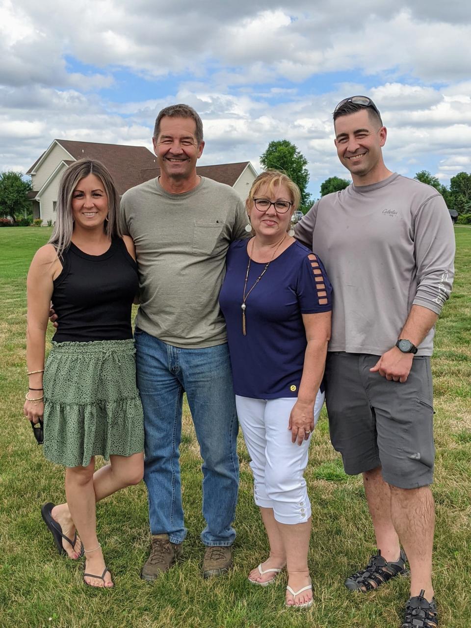 Jim Sauer of Churchville with his daughter Laura, wife Marie and son Josh at his 60th birthday party in 2021.