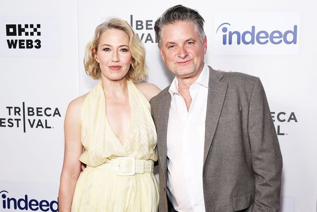 <p>Jamie McCarthy/Getty</p> Carrie Coon and Shea Whigham at the "Lake George" Tribeca Festival premiere