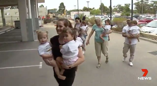 There are eight children in the Tucci family and they fork out $3500 in Meningococcal vaccines. Photo: 7 News