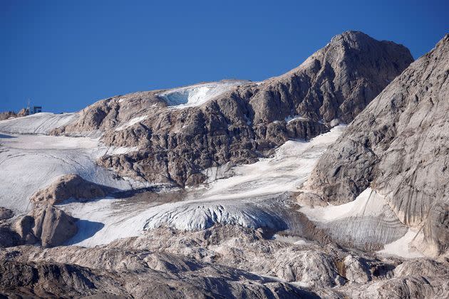 <p>Lors des recherches autour du glacier de la Marmolada.</p>