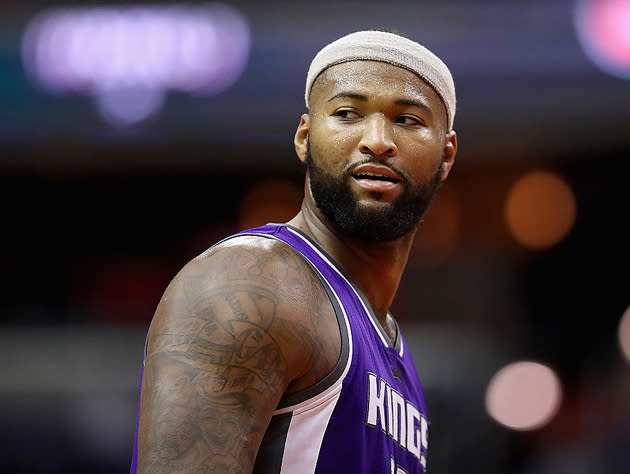 DeMarcus Cousins goes over his options. (Getty Images)