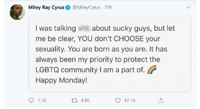 (Credit: Miley Cyrus/Twitter)