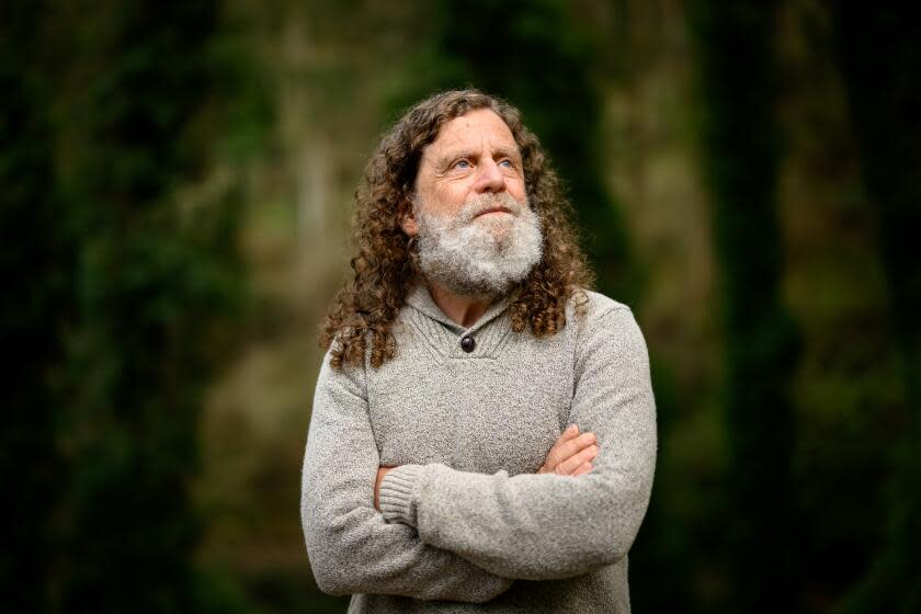 Stanford neuroscientist Robert Sapolsky poses for a photo near his home in San Francisco, California on Friday, October 13, 2023. SapolskyOs latest book, Determined, argues that we have no free will whatsoever. After 40 decades studying humans and other primates, Sapolsky has concluded that many factors beyond our control influence our choices and behaviors leaving free will to be negligible in any context.