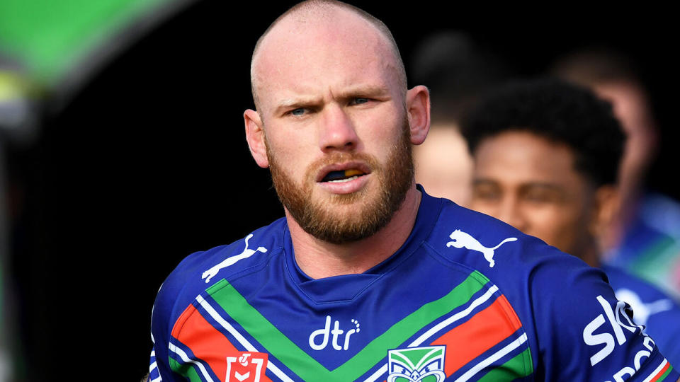 NRL player Matt Lodge (pictured) running out for the New Zealand Warriors.