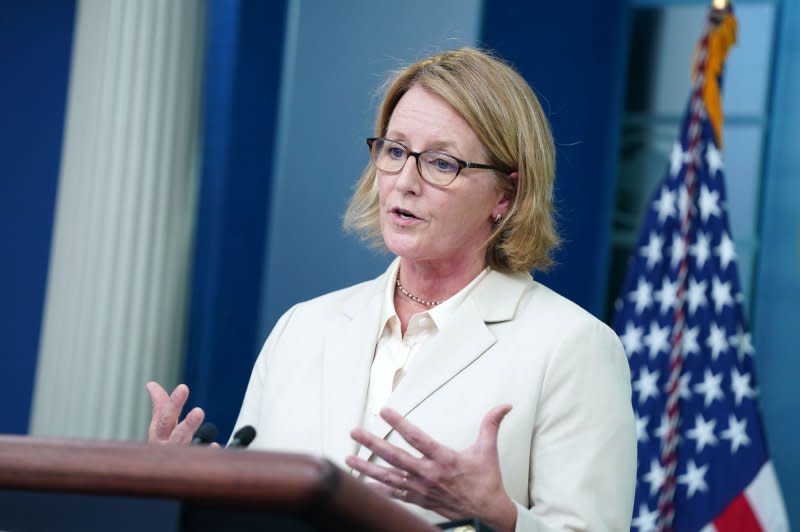 FEMA Administrator Deanne Criswell said during a press briefing Wednesday that the agency had opened a joint disaster recovery center in Maui. Photo by Bonnie Cash/UPI