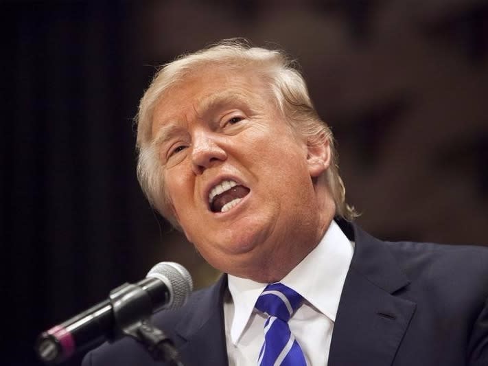 U.S. Republican presidential candidate Donald Trump speaks during an address to the South Carolina African American Chamber of Commerce in North Charleston, South Carolina, September 23, 2015.  REUTERS/Randall Hill