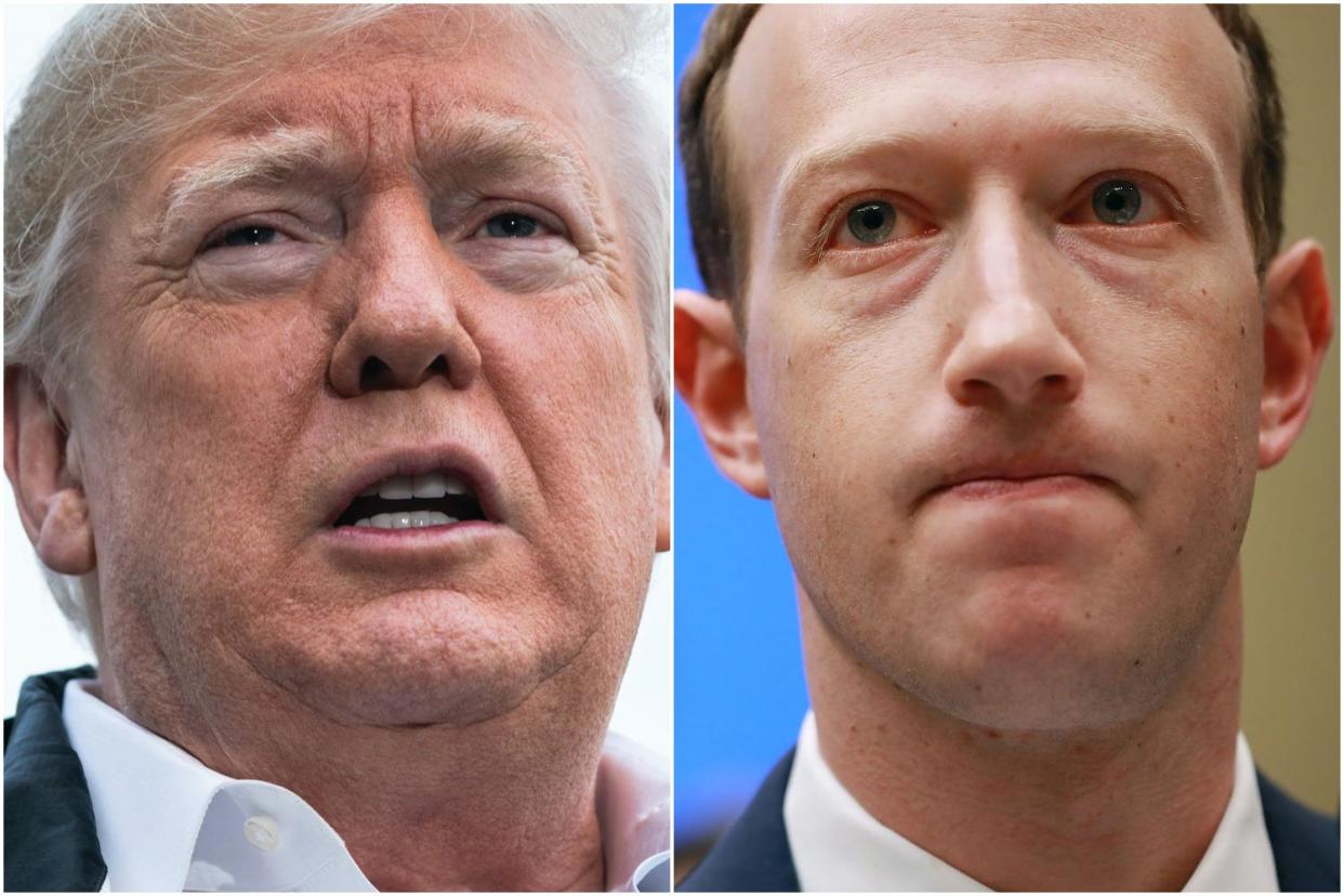 Donald Trump Mark Zuckerberg