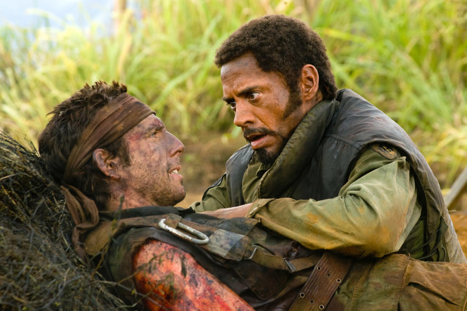 Ben Stiller and Downey in a scene from Tropic Thunder. (Photo: ©DreamWorks/Courtesy Everett Collection)