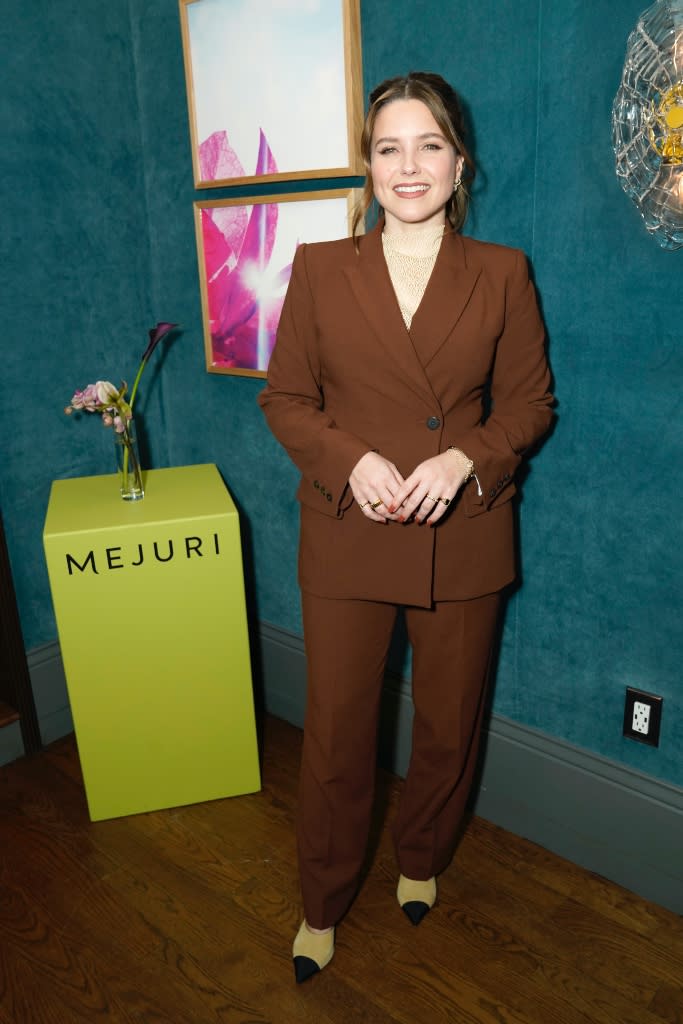 Sophia Bush poses at a co-hosted dinner with Mejuri to celebrate the Year of Action Committee at Olivetta in West Hollywood, Calif. on March 29, 2023. - Credit: Presley Ann/Getty Images for Mejuri