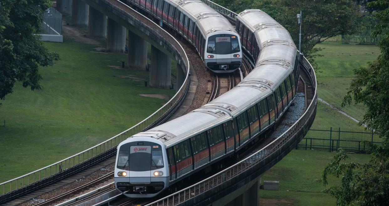 MRT trains on elevated tracks in Singapore (Yahoo Singapore file photo)