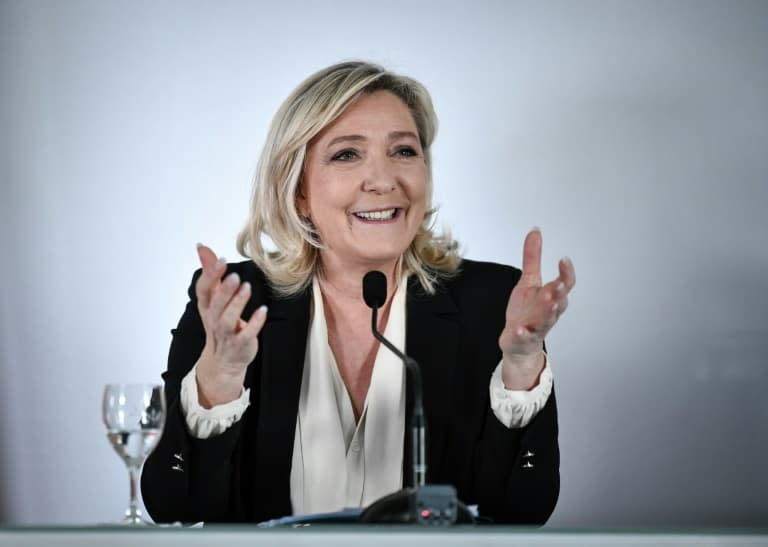 La présidente du Rassemblement national (RN) et candidate à la présidentielle, Marine Le Pen, le 18 janvier 2022 à Paris - STEPHANE DE SAKUTIN © 2019 AFP