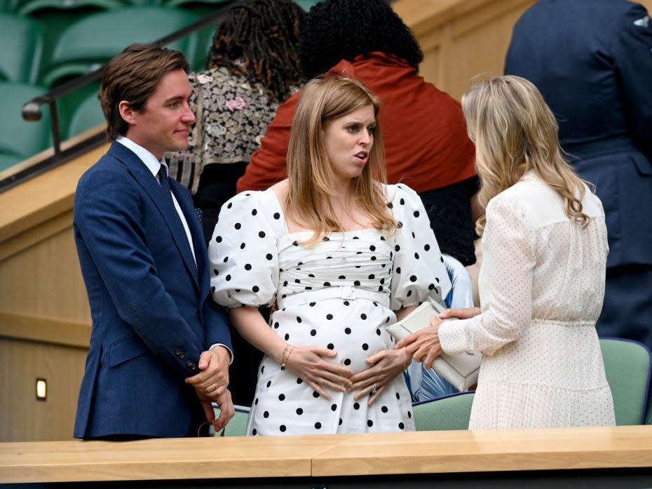 Edoardo Mapelli Mozzi and a pregnant Princess Beatrice in July 2021.