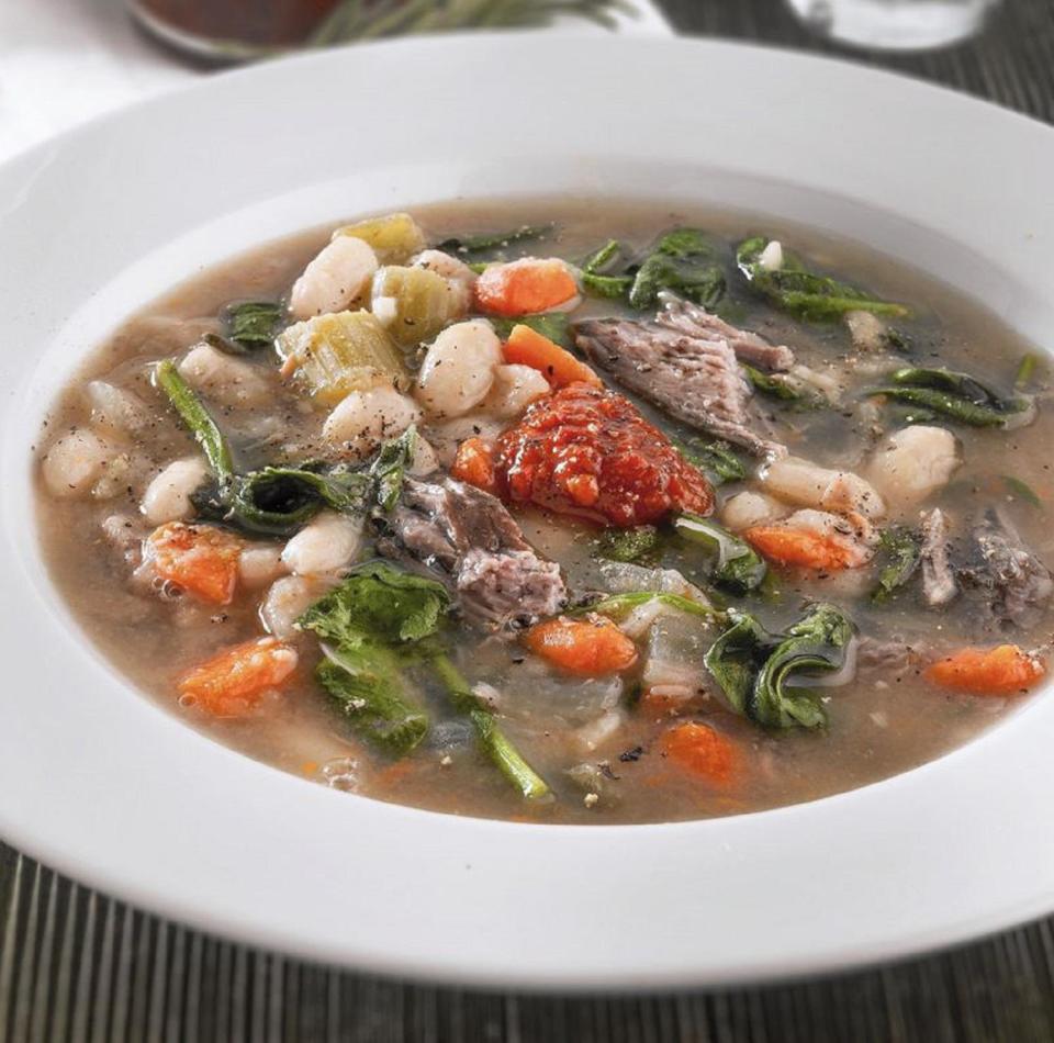 <p>This stew will have your house smelling incredible. Make this lamb stew in the morning and allow the meat and other ingredients to slowly simmer throughout the day. By the time you’re ready for dinner, you’ll have a yummy stew you can eat after a <a href="https://www.thedailymeal.com/recipes-weeknight-dinners-simple?referrer=yahoo&category=beauty_food&include_utm=1&utm_medium=referral&utm_source=yahoo&utm_campaign=feed" rel="nofollow noopener" target="_blank" data-ylk="slk:busy day;elm:context_link;itc:0;sec:content-canvas" class="link ">busy day</a>.</p> <p><a href="https://www.thedailymeal.com/recipes/hearty-lamb-stew-recipe?referrer=yahoo&category=beauty_food&include_utm=1&utm_medium=referral&utm_source=yahoo&utm_campaign=feed" rel="nofollow noopener" target="_blank" data-ylk="slk:For the Hearty Lamb Stew recipe, click here.;elm:context_link;itc:0;sec:content-canvas" class="link ">For the Hearty Lamb Stew recipe, click here.</a></p>