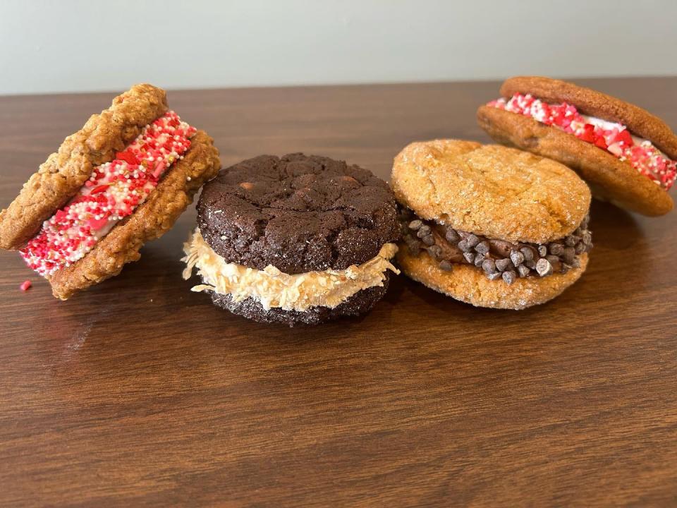 Buttercream cookie sandwiches at Amazing Cakes, 54 Main St., Lakeville.