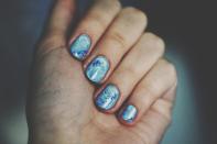 <p>These marble nails evoke a lazy pool day or the smoke that swirls in the sky after a firework show. These may look tricky, but it's possible to <a href="https://www.goodhousekeeping.com/beauty/nails/a32686892/tie-dye-nails/" rel="nofollow noopener" target="_blank" data-ylk="slk:tie-dye nails;elm:context_link;itc:0;sec:content-canvas" class="link ">tie-dye nails</a> using the water marble technique at home. Not to mention, they make for an adorable pedicure too.</p>