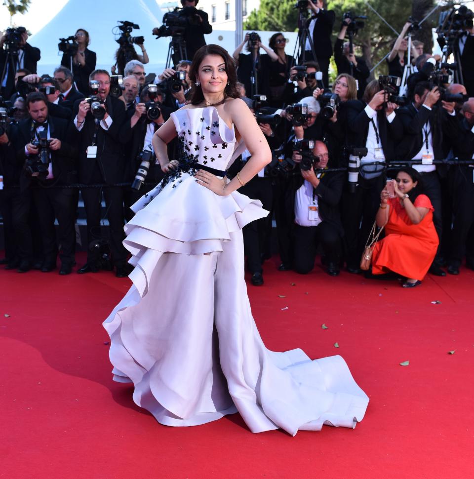 CANNES, FRANCE - MAY 20: Bollywood actress Aishwarya Rai arrives for the screening of the film 'Youth' at the 68th Cannes Film Festival in Cannes, France on May 20, 2015. (Photo by Mustafa Yalcin/Anadolu Agency/Getty Images)