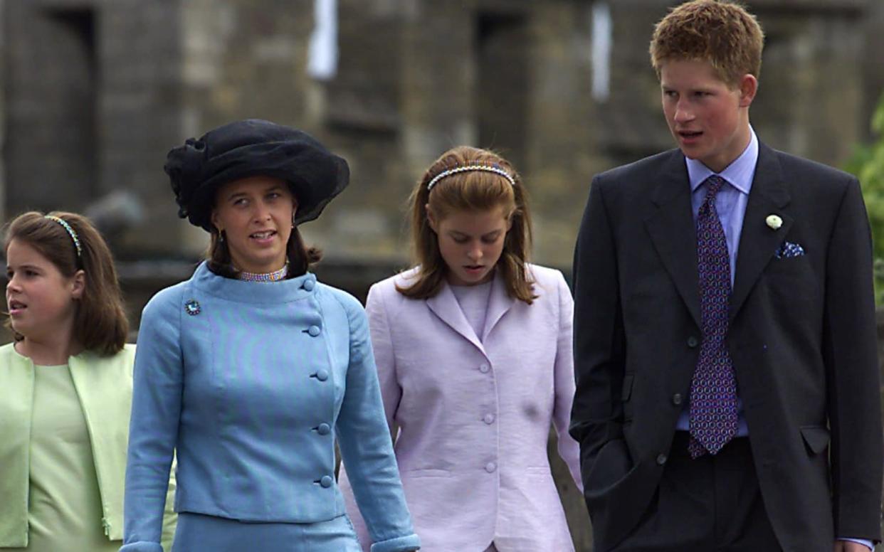 Princess Xenia of Hohenlohe-Langenburg with a young Prince Harry at the Duke's 80th birthday - Michael Crabtree/Reuters