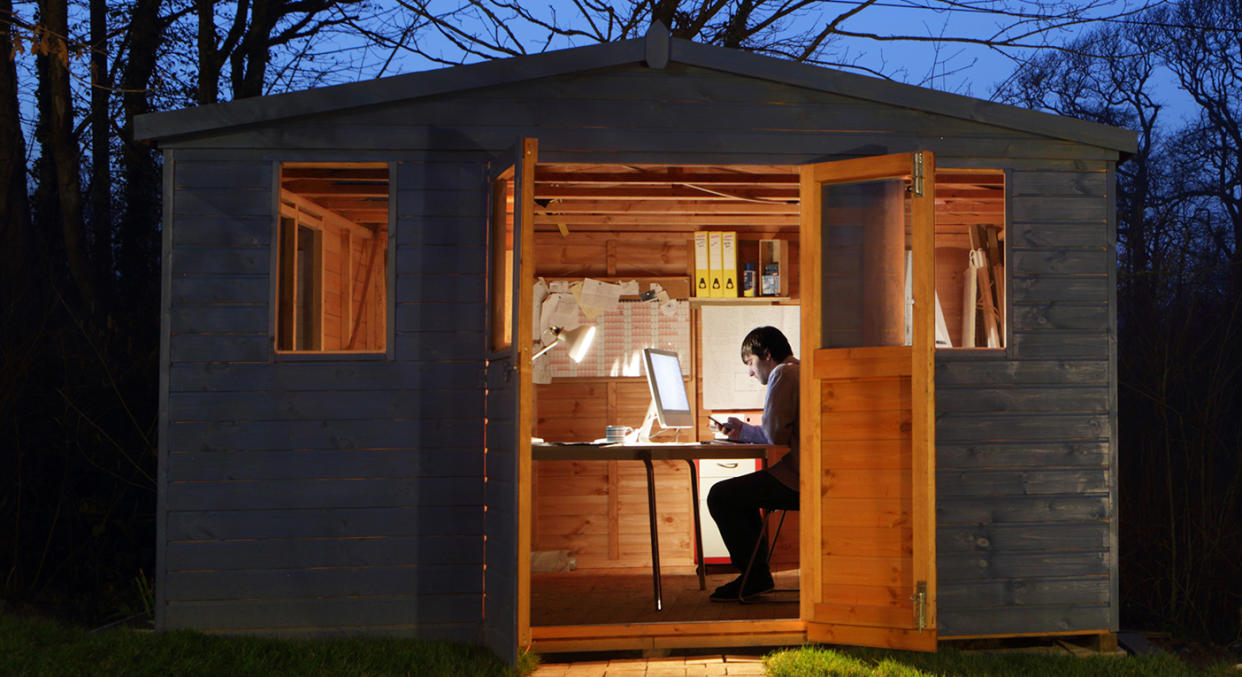 Garden sheds are fast becoming the new home office for some during the coronavirus pandemic.  (Getty Images)