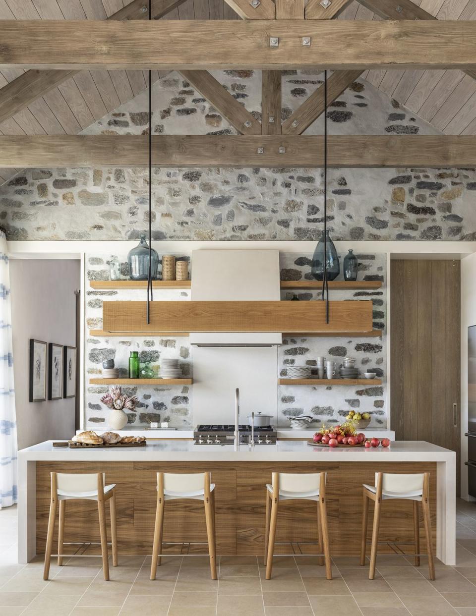 kitchen of the koman residence in napa valley, ca for marshall watson designs photographed by lisa romerein