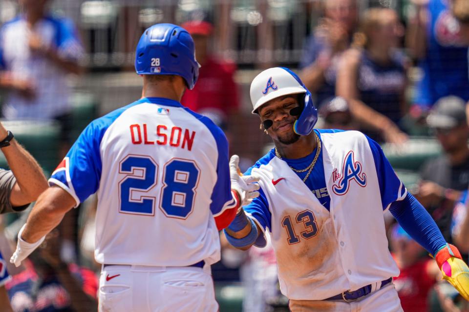 Matt Olson and Ronald Acuña Jr. are having monster seasons for the NL East-leading Braves.