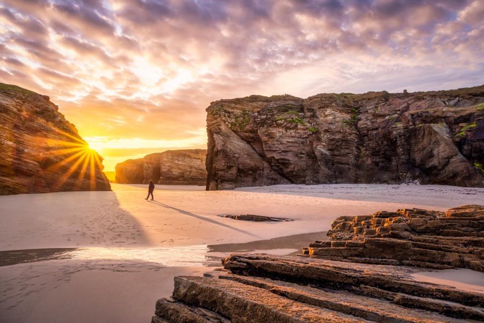 Playa de Las Cathedrales has an otherworldly setting (Getty Images)