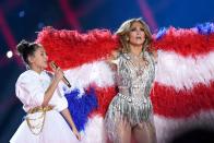 <p>There was a lot we loved about Jennifer Lopez and Shakira's joint half-time show at the 2020 Super Bowl, including when J.Lo's 11-year-old daughter, Emme, got to do something no other celebrity offspring has done: Sing with her mom during her once-in-a-lifetime performance. </p>