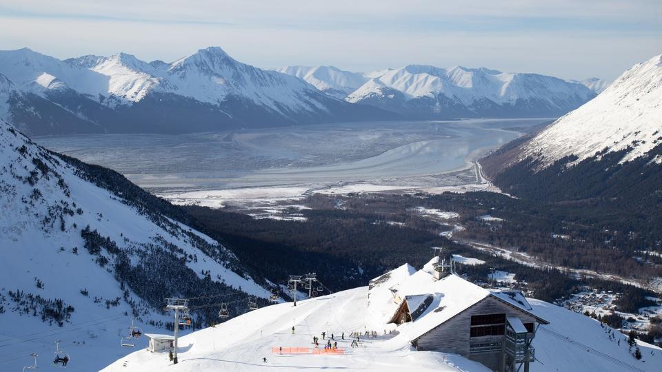 Winter at Alyeska Resort near Anchorage, Alaska