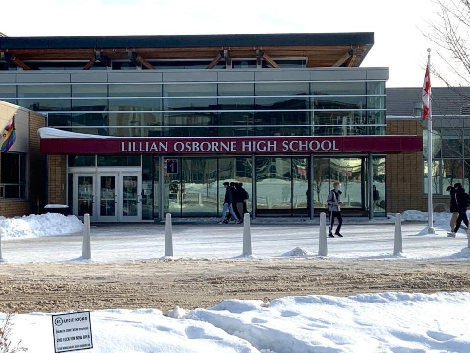 New students in the Lillian Osborne High School attendance area will have to enter a lottery to get into the school due to high demand. (Trevor Wilson/CBC - image credit)