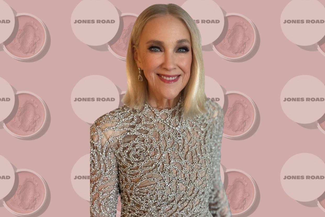 catherine o'hara emmys glam on a background of jones road miracle balm composite 