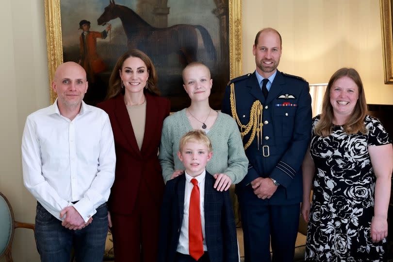 16-year-old Liz Hatton pictured with Kate and William at Windsor Castle