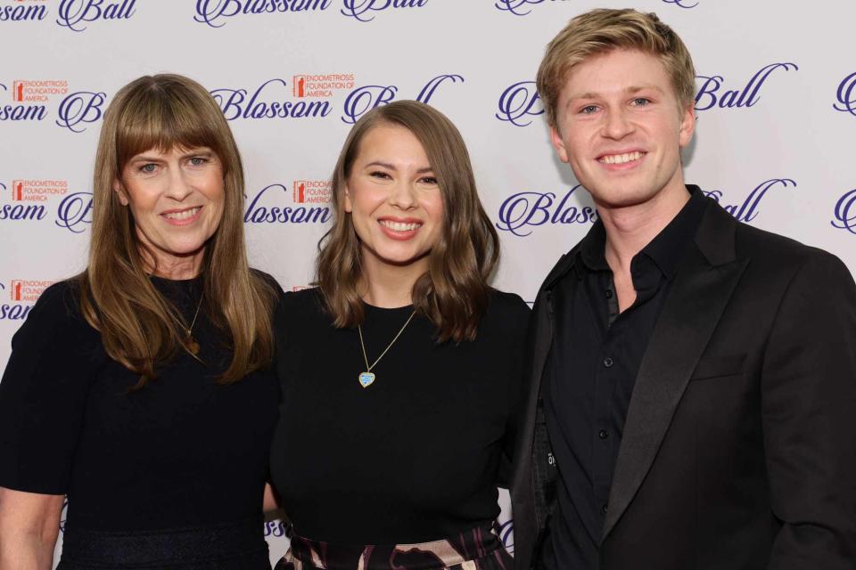 <p>Dia Dipasupil/Getty</p> Terri Irwin, Bindi Irwin and Robert Irwin attend the 12th Annual Endometriosis Foundation of America