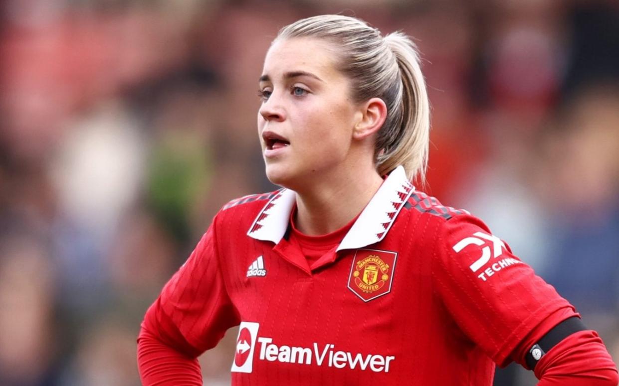 Alessia Russo of Manchester United looks on during the FA Women's Super League match between Manchester United and Everton - Getty Images/Naomi Baker