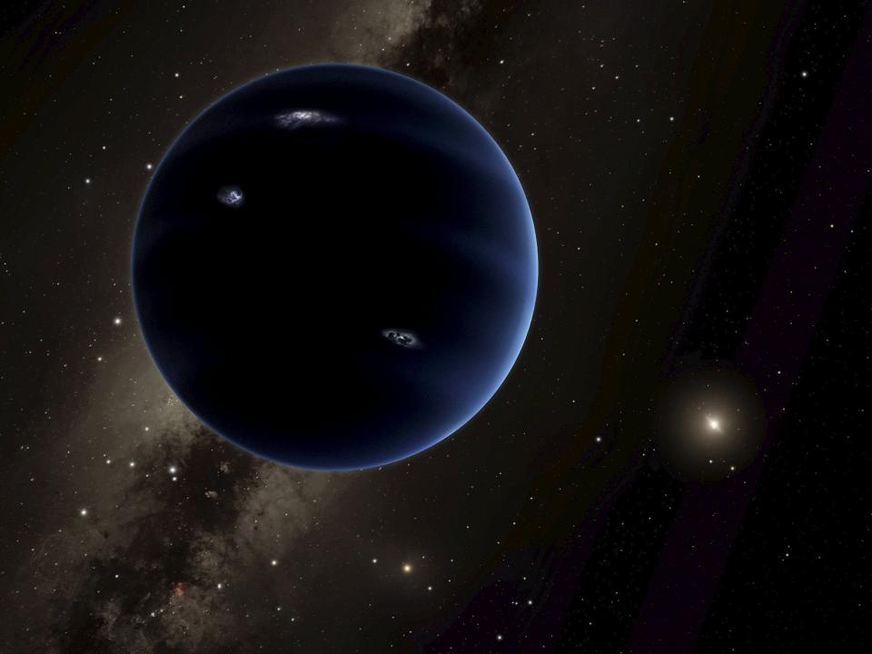 Out of this world: an artist's rendition of the view from 'Planet Nine' back towards the Sun: Reuters