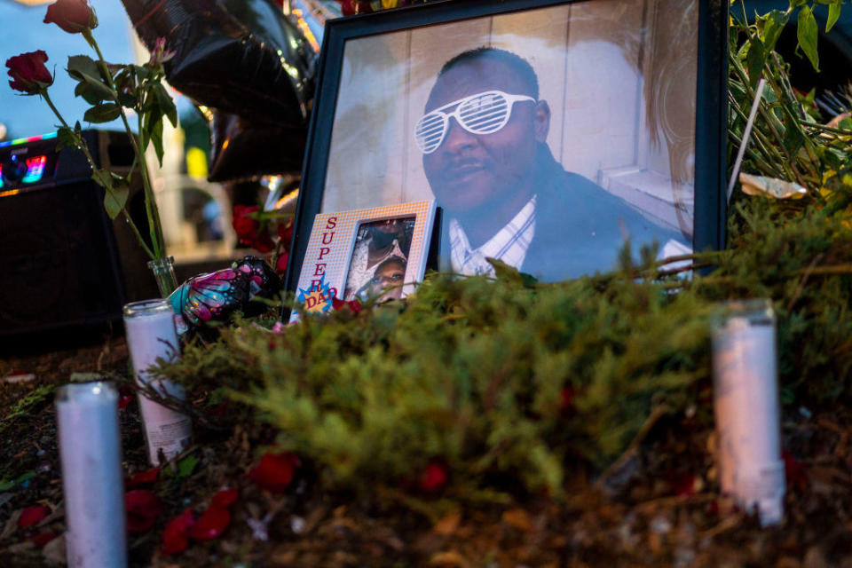 A memorial for Leneal Frazier on Wednesday, July 7, 2021, in Minneapolis. / Credit: Antranik Tavitian, Star Tribune via Getty Images