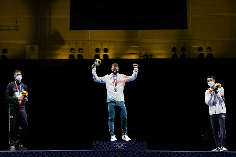 Fencing - Men's Individual Sabre - Medal Ceremony