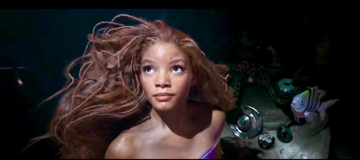 Halle Bailey debuted The Little Mermaid trailer at Oscars 2023  (The Little Mermaid/Disney/YouTube)